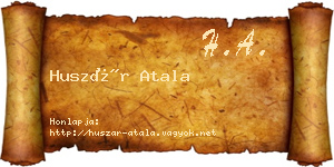 Huszár Atala névjegykártya